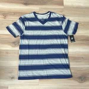 Men’s Large Blue Grey Beverly Hills Polo Club V- Neck Short Sleeve T-Shirt